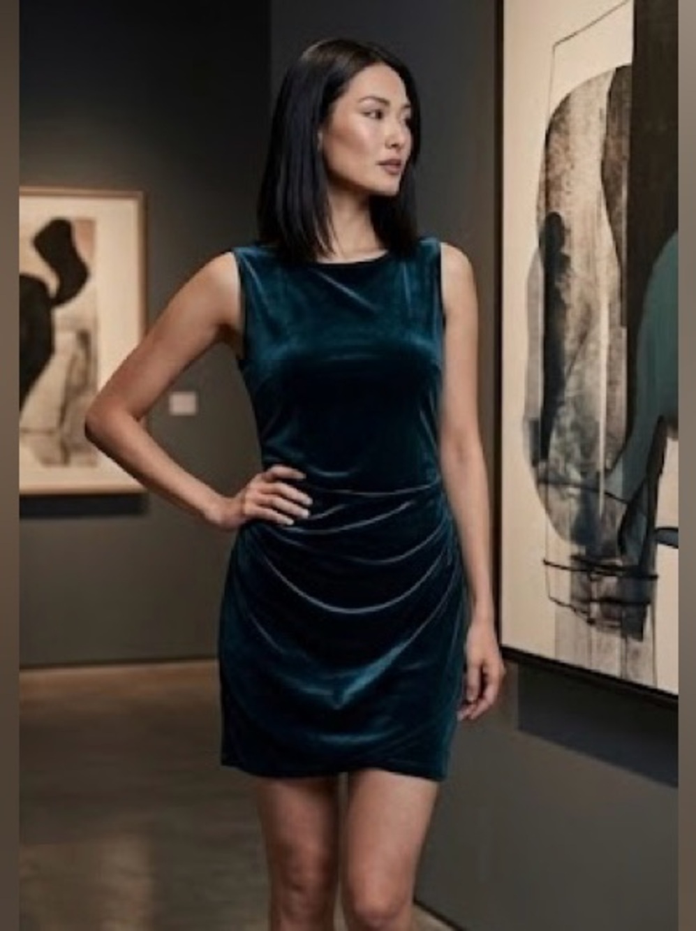 NWT Wild Fable Velvet Bodycon Mini Dress Ruched XL Black Party Club